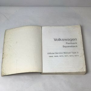 VOLKSWAGEN Other - Volkswagen Official Service 1968-1973 Type 3 Book VOLKSWAGEN Other - Volkswagen Official Service 1968-1973 Type 3 Book